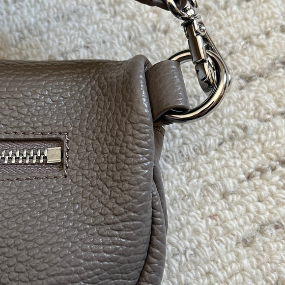 Italian pebble leather sling bag by Quince in color Mink - Picture 10 of 11